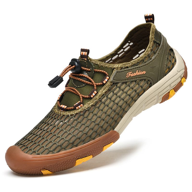 New Breathable Pigskin Outdoor Sports And Leisure Men's Fashionable Thin Lightweight Mesh Trendy Shoes_vogvips.com