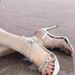 Owner's Reserve, Square Cross Strap Open Toe One-Strap Thin Heel Sandals For Women, White High Heels With Rhinestones,_vogvips.com