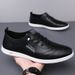 New round head men's casual shoes business trendy men's shoes small white shoes leather shoes hollow hole shoes leather sandals wholesale_vogvips.com