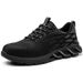 Men’s Shoes Summer Labor Protection Shoes For Men Flying Mesh Surface Breathable Steel Baotou Anti-smashing And Anti-stabbing Protective Shoes_vogvips.com