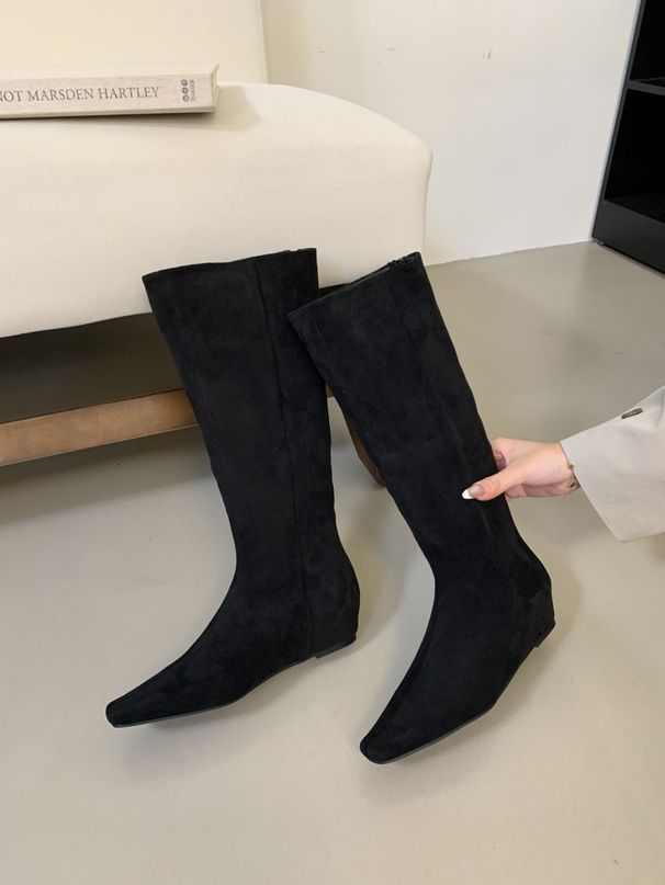 Slim Over-the-Knee Long For Women 2025 Autumn Winter New French Style High With Hidden Wedge Knight Boots_vogvips.com