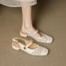 French-style Exquisite Woven Hollow-out Closed-toe For Women, 2026 New Summer Low-heel Chunky-heel Popular Mary Jane_vogvips.com