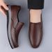 Men's Shoes Casual Leather Shoes Low-top Foot Cover Leather Surface Casual Shoes Men's Single Shoes_vogvips.com