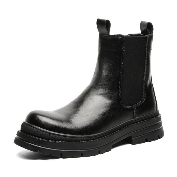 Retro Tooling Boots, Locomotive Wind Thick Bottom Increases, Ruffian Handsome Chelsea Boots, Foot-fitting Martin Boots_vogvips.com