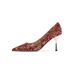 New Chinese-style Wedding High-heeled 2025 Xiuhe Red Bridal Shoes With Crystal Sequins, Shallow-cut Women's Shoes,_vogvips.com