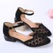 Sandals Women's Baotou Middle Heel Shoes Women's Rhinestone Mesh Women's Shoes Hollow Single Shoes Mom Shoes_vogvips.com
