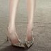 New Nude Rhinestone Pointed Toe High Heels Women's Shoes Feminine Sophisticated French Style Low Cut For Spring Autumn_vogvips.com