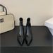 2025 Autumn Winter New Sheepskin Pointed Toe Stretch Back Zipper Short Thick Heel French Fashion Slim Boots Women_vogvips.com
