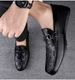 Embossed Crocodile Leather Loafers Soft-soled Casual Men's Leather Shoes Driving Men's Shoes_vogvips.com