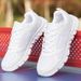 Euro Step Mesh Spring And Autumn Breathable White Lightweight Soft Sole Casual Trendy Deodorant Sports Running Men's Shoes_vogvips.com