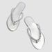 Fairy Style Simple Flat Toe Clip-On For Women Summer Outdoor French Metal High-End Vacation Beach Sandals_vogvips.com