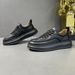 Autumn Genuine Leather White High-End Light Luxury Embossed Casual Thick Soled Board Men's Trendy Shoes_vogvips.com