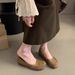 Loafers 2026 Summer New Genuine Soft Leather Flat Ballet Mary Jane Spring And Autumn Color-Block Design Women's Shoes_vogvips.com