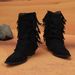 Retro Plus Size Suede Pointed Toe Fashion Boots For Women Tassel Wedge Heel Pleated Slouch Short Western Autumn_vogvips.com
