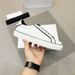 Striped White Ji Low-top Sneakers Genuine Leather Lace-up Trendy G Family Versatile Skate Simple Men's Shoes_vogvips.com