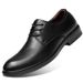 Men's Small Leather Shoes Dress Casual Soft Skin Pointed Casual Shoes_vogvips.com