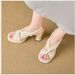 Summer Waterproof Platform Fashion Cross-strap Roman Sandals, Open-toe, Comfortable High Heels, Chunky Heel, 2025 New_vogvips.com
