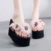 11cm Thick-soled Summer Fashion Versatile Flip-flops, Women's Wedge Platform Beach Sandals_vogvips.com