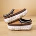 Fleece Half Tray Female Students Warm Casual Shoes Thick Sole Height Increase D_vogvips.com
