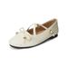 French Mary Jane Shoes Cross-strap Ballet Shoes With Skirt Beautiful Flat Shoes Women_vogvips.com