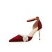 Women's Shoes For Casual Business Wedding Party Style Red High Heels Wedding Wedding Shoes Large Size One Strap Hollow Shoes_vogvips.com