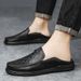 Slip-on Lazy Bean Shoes Leather Men Autumn Casual Leather Shoes Men_vogvips.com