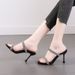 166-20/ High Heel Half For Women 2025 New Summer Fashion Outdoor Slippers With Thin Heels And Rhinestones, Internet_vogvips.com