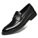Dress Casual Shoes Leather Shoes Men's Round Head Shallow Mouth Foot Set_vogvips.com