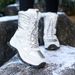 New Outdoor Snow Boots With Velvet Women's Winter Warm Sports Shoes Waterproof Long Tube Cotton Boots Mountaineering Boots_vogvips.com
