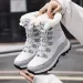 Ankle Women Winter Shoes Keep Warm Non Slip Black Snow Ladies Lace Up Boots Chaussures Femme Booties Woman Flat Boot_vogvips.com
