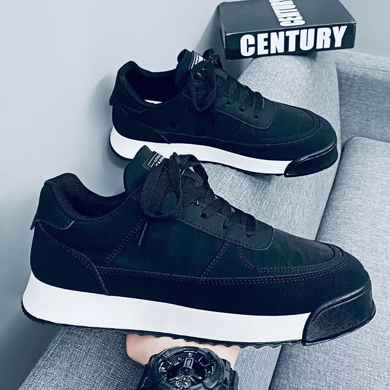 Thick Soled Men's Spring New Leisure Sports Low-top Board Students Increase Soft Sole Wear-resistant Tide Shoes_vogvips.com