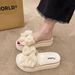 2025 Outdoor Wear Sandals Summer High-End Bowknot Fashion Versatile Platform Heel One-Strap Thick-Soled Slippers For_vogvips.com