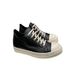 RO Super Popular Shoelace Couple Canva Shoe 25 New Genuine Leather Round Toe Lace Thick Sole Caual Veratile_vogvips.com