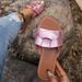 Summer Solid Color Flat Sandals 2025 Open Toe Outdoor Slippers Beach Women's Shoes Plus Size Zapatos De Mujer Slides_vogvips.com