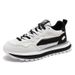 Spring 2025 New Breathable Casual Sneakers Non-Slip Soft Sole White Men's Trendy Dad Shoes_vogvips.com