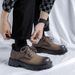 Leather Formal Business Fancy Thick Sole K-style Loafers Men's Summer Trendy British Height Increasing Suit Derby Shoes_vogvips.com