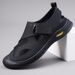 Men's Shoes 2025 Summer New Hollow Breathable Driving Shoes Dad Soft Casual Cave Closed Toe Sandals_vogvips.com