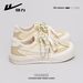 Huili WXY-Q192BR Women's White Sneakers 2026 Spring New Versatile Big-Toe Shoes Student Casual Board Shoes (Magic_vogvips.com