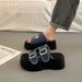 Women's Thick-soled Platform 2026 New Versatile Height-increasing Denim Slippers Sports Roman Sandals European Fashion_vogvips.com