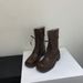 Chunky Heel French British Style Lace-up Martin Boots For Women 2025 Autumn New Model_vogvips.com