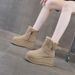 Thick-soled Small Snow Boots Women's Thick-soled Inner Height-increasing Short Boots Cold-proof And Hairy Casual Warm Women's Shoes_vogvips.com