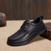 New leather thick sole line comfortable men's shoe cover foot flat warm leather shoes_vogvips.com