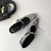 Sheepskin Version Rhinestone Flower Closed Toe Half Slippers Outside And Increase Height With Square Toe Elegant Mary Jane Single Shoes_vogvips.com