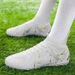 Football Shoes Men's High Top Spike Shattering Student Youth Grass Game Training Sneakers_vogvips.com