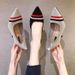 2024 Spring Autumn European And American Export Striped Shallow-Heel Pointed-Toe Stilettos, Ins-Style Workplace Trend,_vogvips.com
