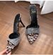 Pointed Stiletto High Heels Women Wear Leopard Print Sexy Rhinestone Super High Heel Sandals_vogvips.com