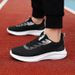 Women's Spring/Summer 2024 New Style Flyknit Casual Breathable Comfortable Mom Shoes Mesh Couple Sneakers_vogvips.com