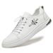 Men's Shoes Breathable Men's Casual Two-layer Cowhide Board Shoes Sports Soft Sole Xiaobai_vogvips.com