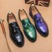 Euro Step 2025 Large Size Brogue Carved Leather Autumn Tassel Loafers British Fashion Nightclub Casual Shoes_vogvips.com