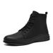 Men's Leather Martin Boots Leather High-top Casual Tooling Shoes Mid-top Leather Shoes_vogvips.com